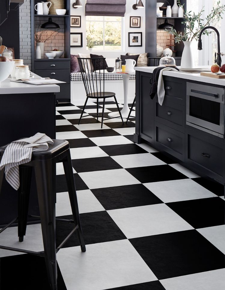 luxury vinyl tile flooring in a modern Feasterville kitchen