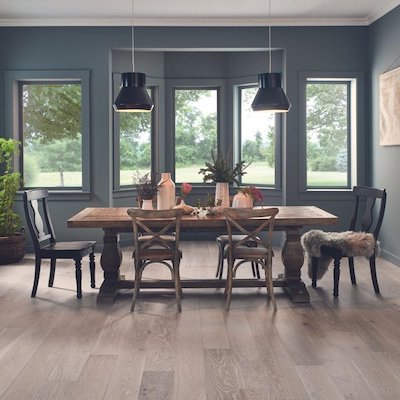 hardwood floors in a Feasterville PA dining room